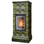 Kachlová Krbová kamna ABX Venezia exklusive L, Zelená